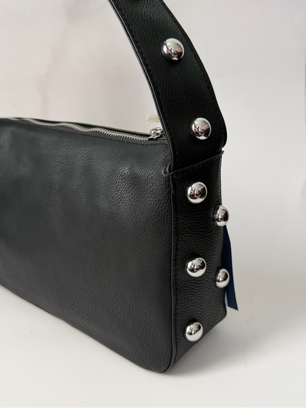 Universal Thread Black Shoulder Bag with Silver Stud Accents - Picture 4 of 12